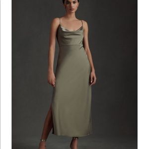 BHLDN Cali Satin Charmeuse Midi Dress